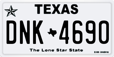 TX license plate DNK4690