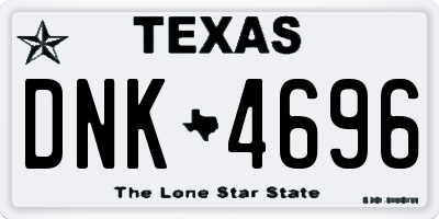 TX license plate DNK4696