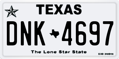 TX license plate DNK4697