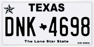 TX license plate DNK4698