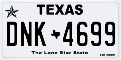 TX license plate DNK4699