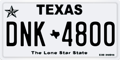 TX license plate DNK4800