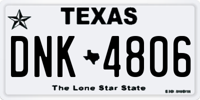 TX license plate DNK4806