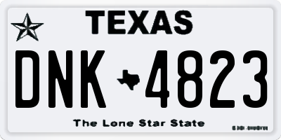 TX license plate DNK4823