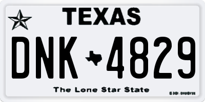 TX license plate DNK4829