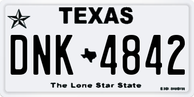 TX license plate DNK4842
