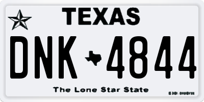TX license plate DNK4844