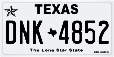 TX license plate DNK4852