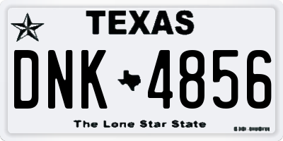 TX license plate DNK4856