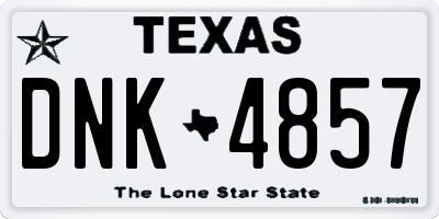 TX license plate DNK4857