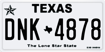 TX license plate DNK4878