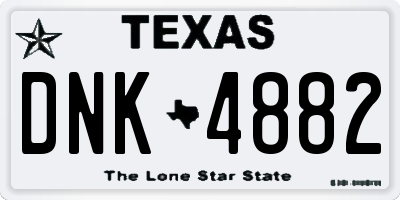 TX license plate DNK4882