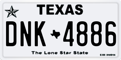 TX license plate DNK4886
