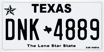 TX license plate DNK4889