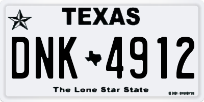TX license plate DNK4912