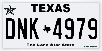 TX license plate DNK4979