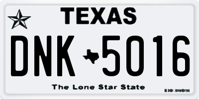 TX license plate DNK5016