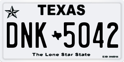 TX license plate DNK5042