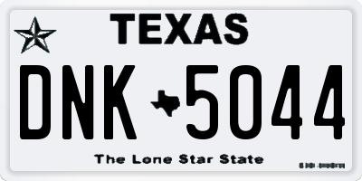 TX license plate DNK5044