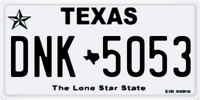 TX license plate DNK5053
