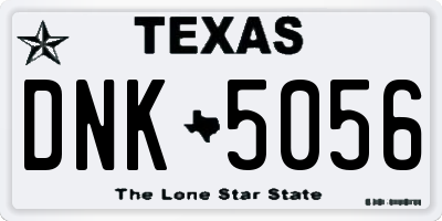 TX license plate DNK5056