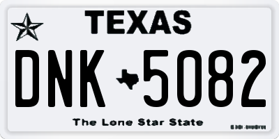 TX license plate DNK5082