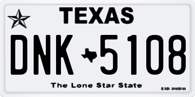 TX license plate DNK5108