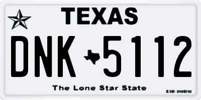 TX license plate DNK5112