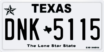 TX license plate DNK5115
