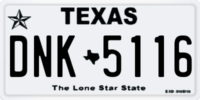 TX license plate DNK5116