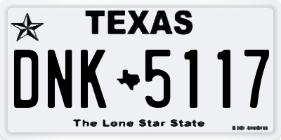 TX license plate DNK5117