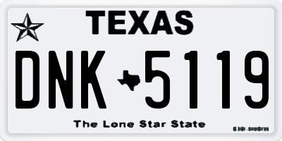 TX license plate DNK5119