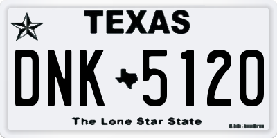 TX license plate DNK5120