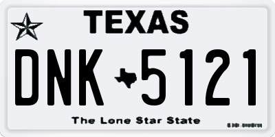 TX license plate DNK5121