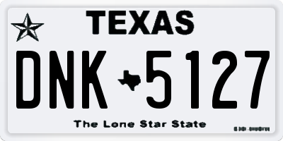 TX license plate DNK5127