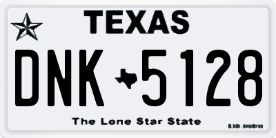 TX license plate DNK5128