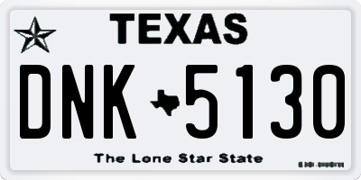 TX license plate DNK5130