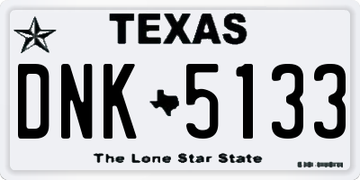 TX license plate DNK5133