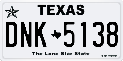 TX license plate DNK5138