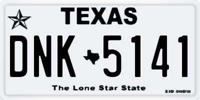 TX license plate DNK5141