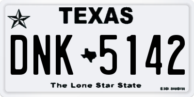 TX license plate DNK5142