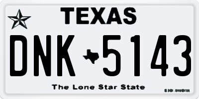 TX license plate DNK5143