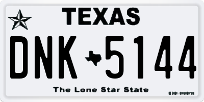 TX license plate DNK5144
