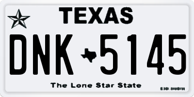 TX license plate DNK5145