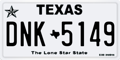 TX license plate DNK5149