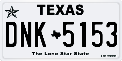 TX license plate DNK5153