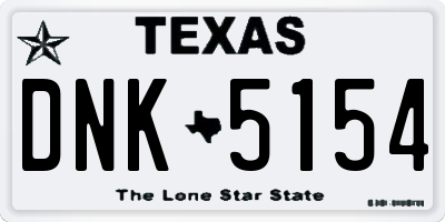 TX license plate DNK5154
