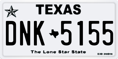 TX license plate DNK5155