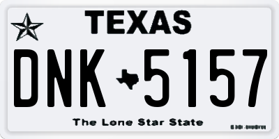TX license plate DNK5157
