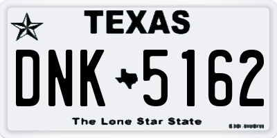 TX license plate DNK5162